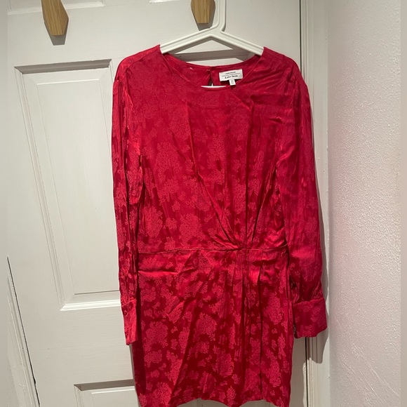 & Other Stories never worn red silk long sleeve mini dress - Picture 5 of 8